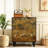 French Medieval Shoe Cabinet 17 Pair Shoe Storage Cabinet