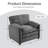 Oversized Chenille Lounge Chair, 38 Inch Wide, High Back Accent Armchair With Comfort Cushions-121780429