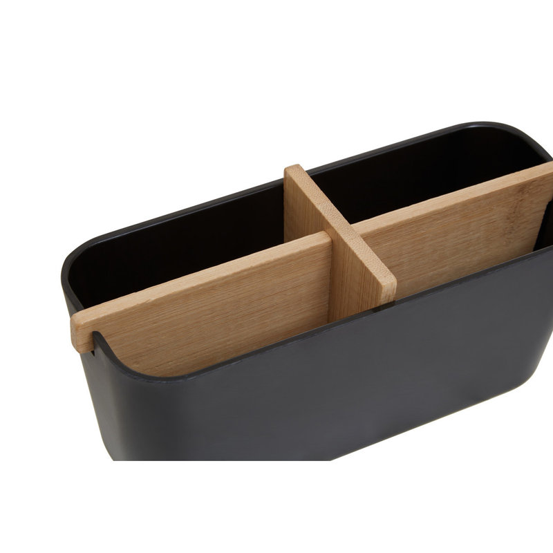 Leitner Bathroom Storage Container, Black