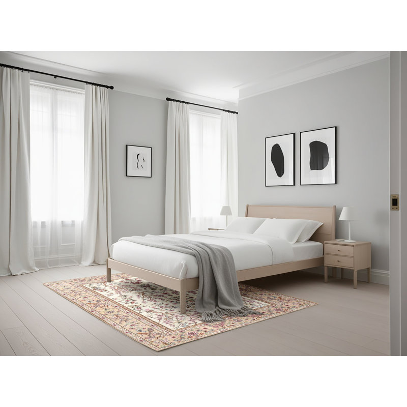 Tapis oriental beige / brun / rose Gunnarr, Rectangle 5 pi x 7 pi