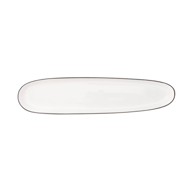 Abbesses Side Plate, White/Black