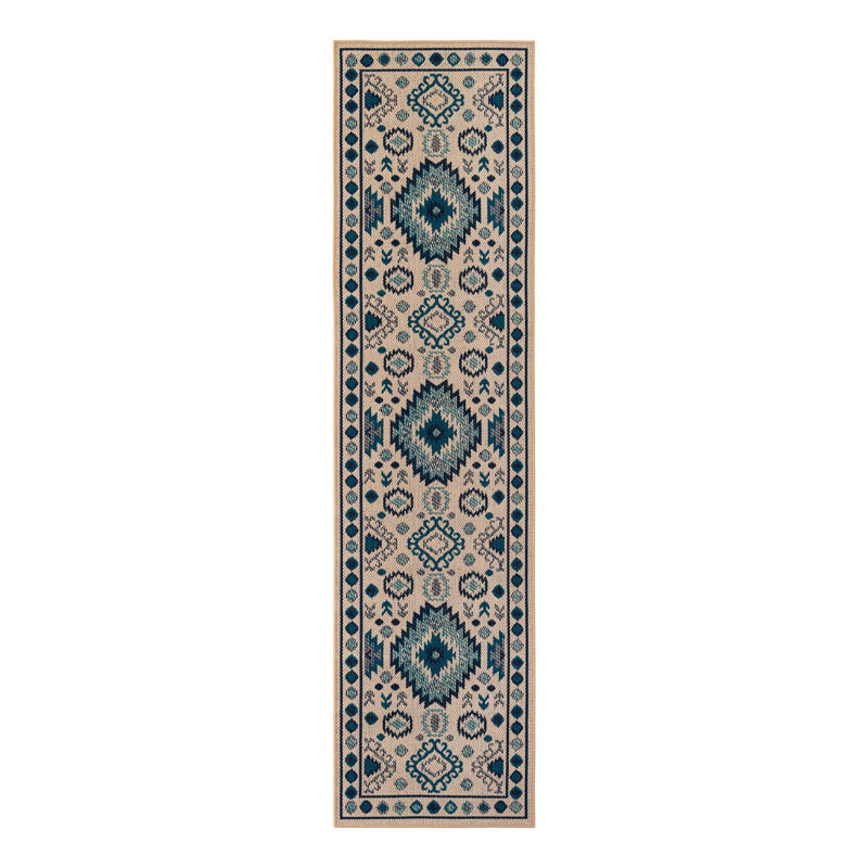 Tapis intérieur / extérieur Marlenia Marlenia, Tapis de couloir 2 pi 7 po x 10 pi