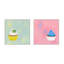 Kiwi And Star Cupcakes. Set Of 2 Print by Katy Montica-2100259147-2100259185