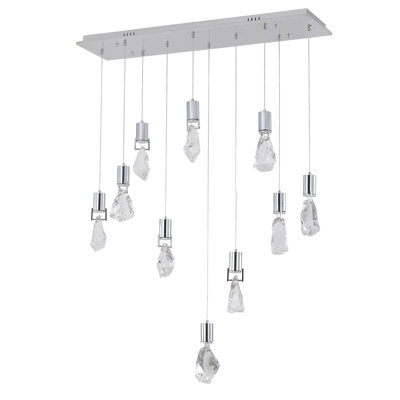 Lustre en cristal 10 lumières Transitional