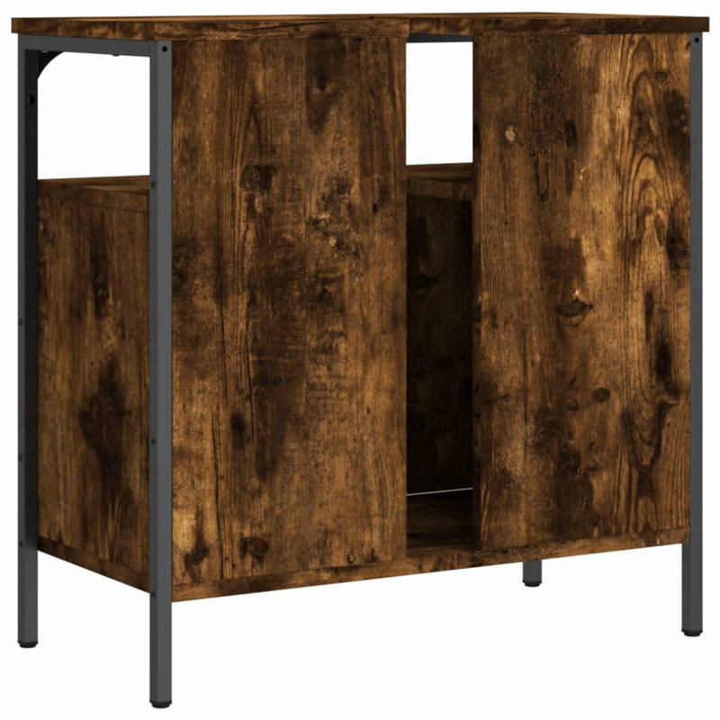 Caistor 60mm Single Bathroom Vanity with Basin, Smoked Oak