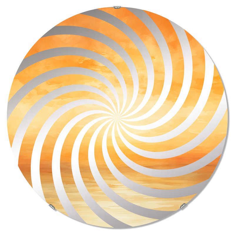 Miroir décoratif Bort Sunset Coastal Horizon III - Vortex | Rond, 31,4 po x 31,4 po