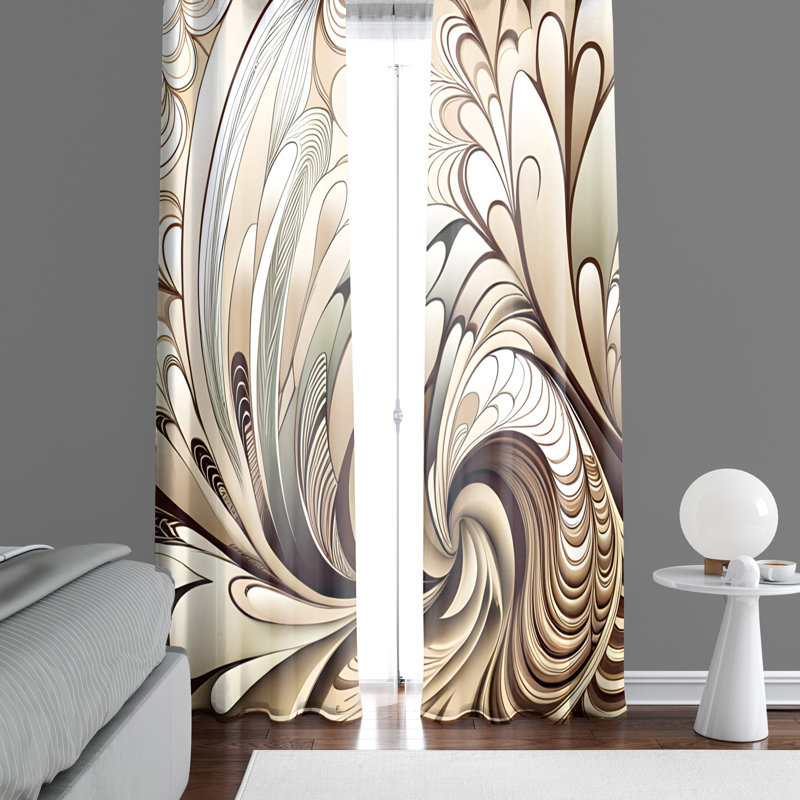 Paire de rideaux semi-transparents Aidet, L 40 po x L 82 po
