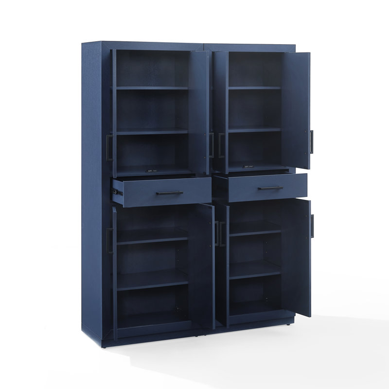 Bruckner 2-piece Kitchen Storage Pantry Set, Navy