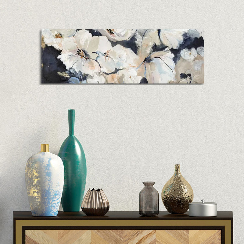 Flower Varity II - Panoramic Painting on Canvas, 30.48cm H x 91.44cm W x 3.81cm D, Wrapped Canvas
