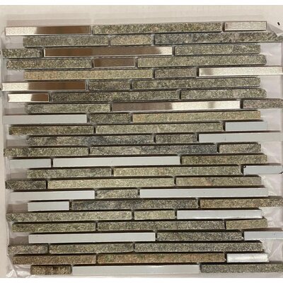 4"" x 1"" Glass Mosaic Wall & Floor Tile -  Apollo Tile, APLCAS88032A