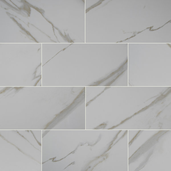Astoria Vena 12 in. x 24 in. Polished Porcelain Marble Look Floor and Wall Tile