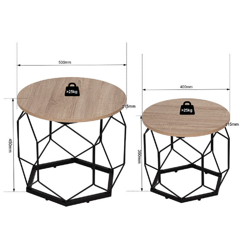 Collison Frame Nesting Tables, Beige