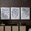 Marine et lin botanique I - Toile tendue avec châssis sur mesure - 3 pièces-1801855014-1801855015