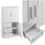 Armoire de rangement haute et large avec portes pour bureau de salle de bain, trois tiroirs