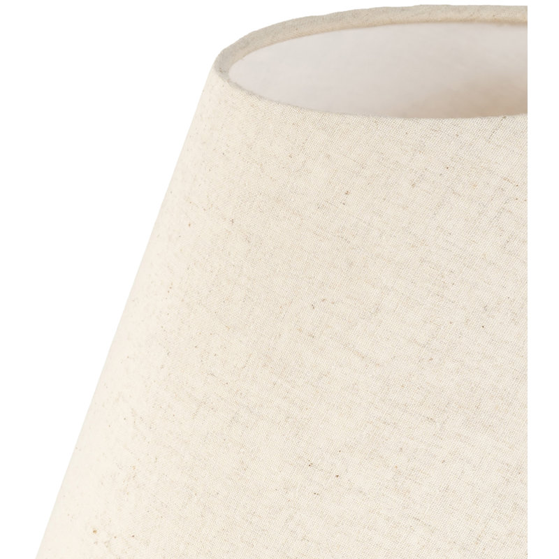 Lampe de table Giglio, Travertin, Pierre, Tissu en lin naturel texturé