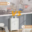 Armoire de rangement industrielle, armoire de garage en acier avec portes doubles et tablettes réglables