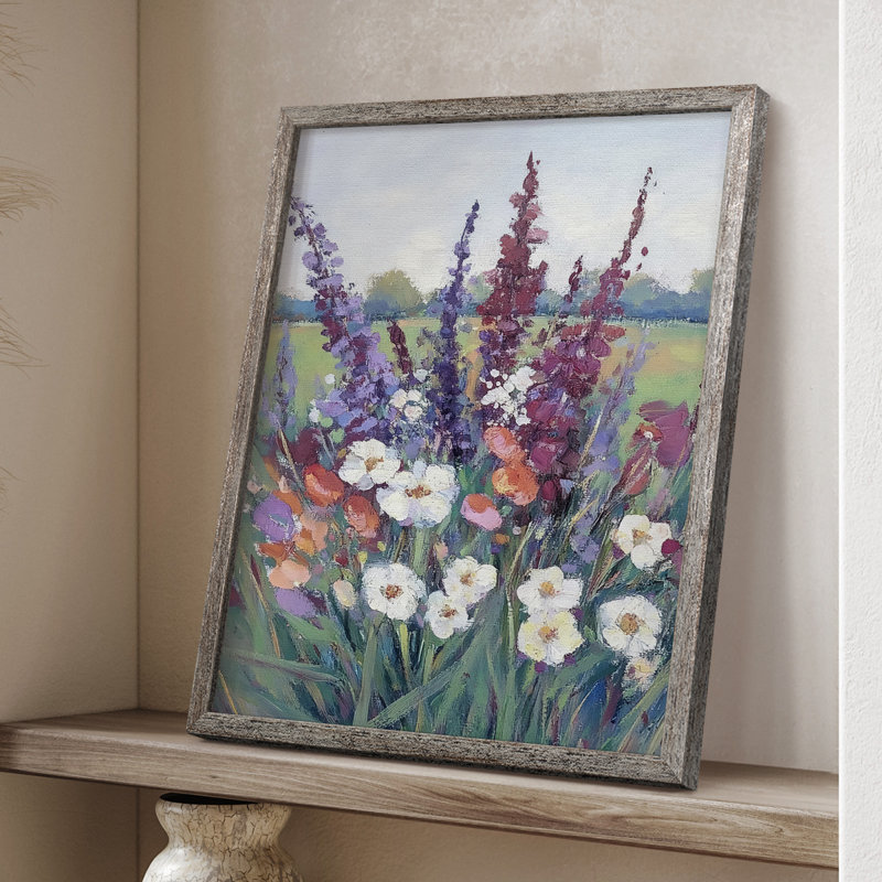 Reproduction encadrée FLORAL Series DCxxxvii - bois massif, H 11 po x l 9 po