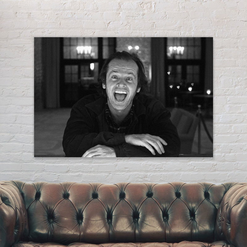 Jack Nicholson In The Shining - Wrapped Canvas Print, 84cm H x 120cm W x 4cm D