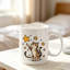 1pc Adorable Kitten Reaching for Stars Ceramic Mug - Cute Cat Cup with Clear Glossy, Coffee Tea Cup for, Perfect Birthday Christmas Gift for Cat Lovers.