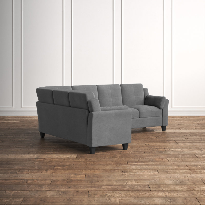 Canapé modulaire faisant face à la gauche de 104 po de largeur, Gris