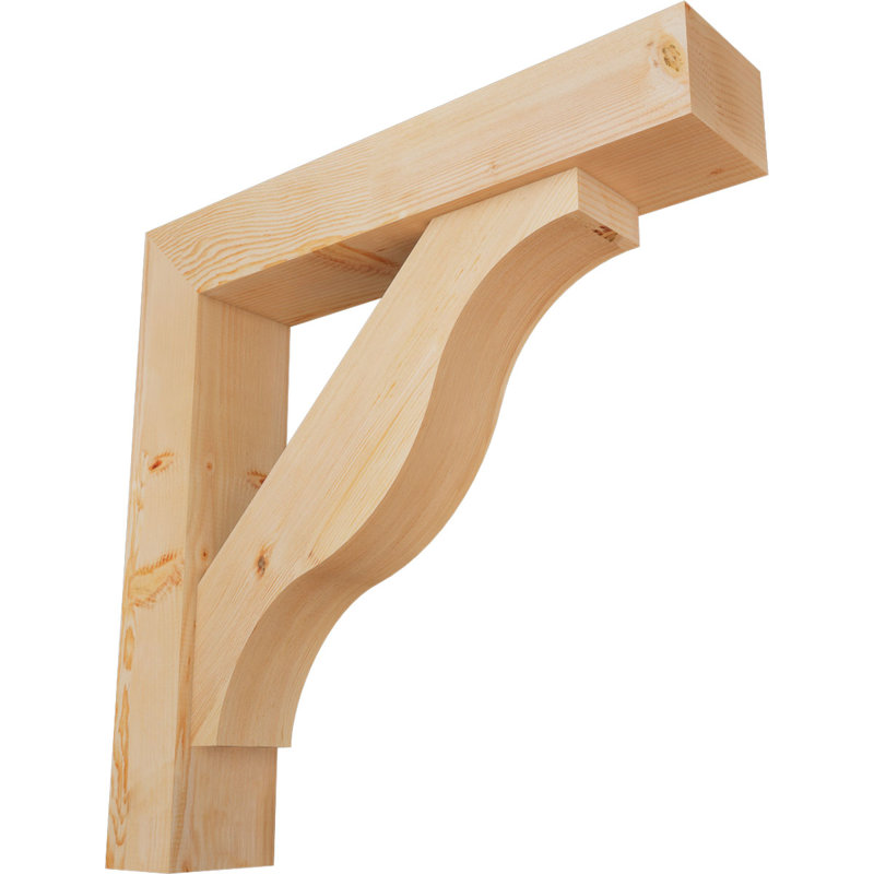 Support Funston Block avec support décalé, 38 x 38, Sapin Douglas de l 7 1/2 (lisse)