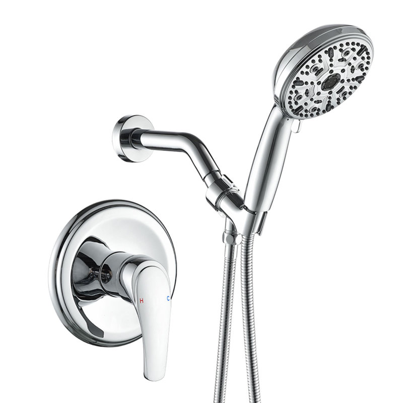 Wall Mounted Volume Control Complete Shower System, Polished Chrome