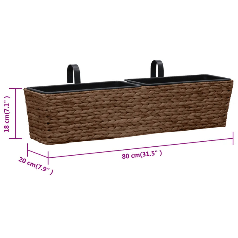 Aaradhy Plant Pots 2 pcs Water Hyacinth, Dark Brown