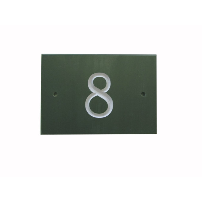 Odacia 10cm H Stone House Number, 8, Green