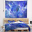 Tapisserie abstraite à texture de verre fractal bleu transparent-28497006