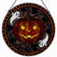 Panneau de vitrail en verre coloré 12 "H Pumpkin