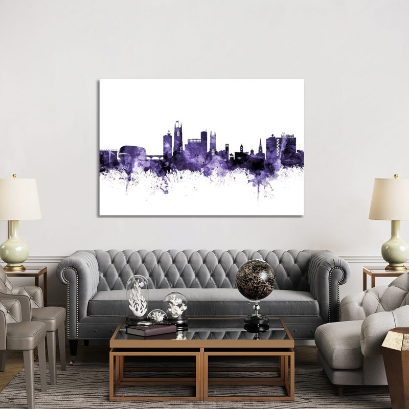 Derby, England Skyline by Michael Tompsett - Wrapped Canvas Gallery-Wrapped Canvas Giclée, 152.5 cm H x 101.5 cm W