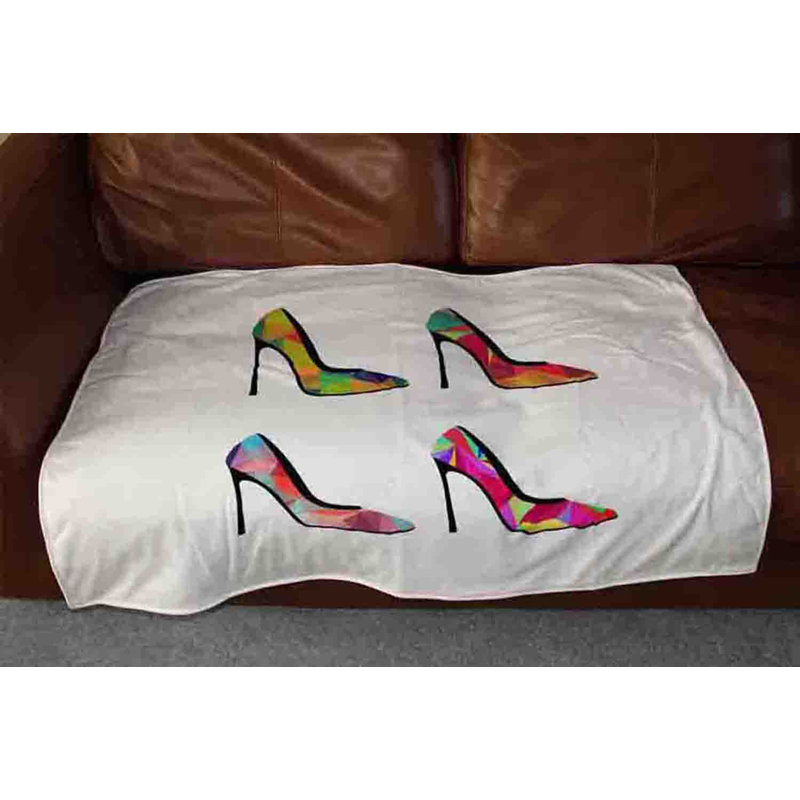 Couverture à talons hauts géométriques, 50 po x 60 po