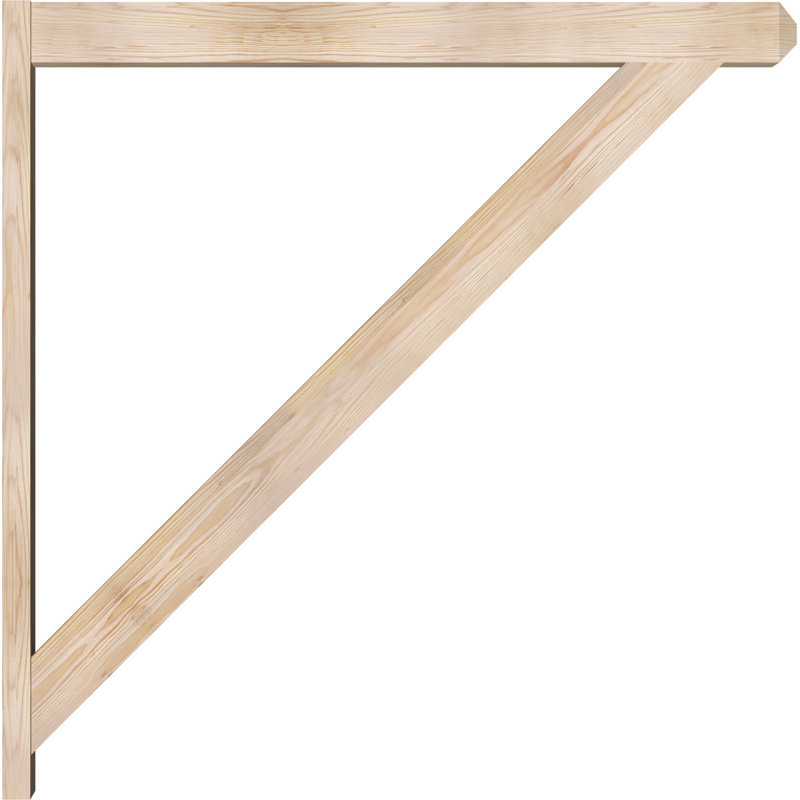 Artisan traditionnel en bois rustique, Sapin Douglas de 5 1/2 po (lisse), P 46 po x H 46 po