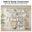6-Tier Geometric Bookcase with Lighting-1365734063