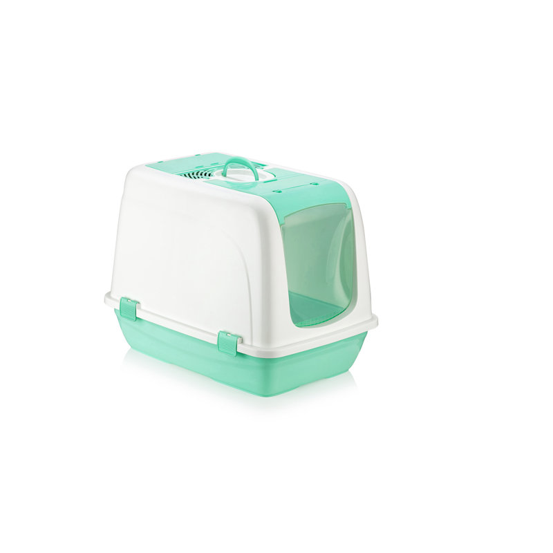 Enceinte de litière en plastique Fairchild, Menthe/blanc