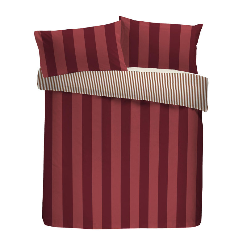 Laurence Llewelyn-Bowen Festivo Circus Stripe Duvet Cover Set Red, King Duvet Cover + 2 Standard Pillowcases