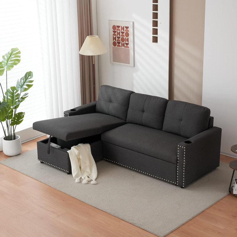 Beckner 3 Seater Sofa, Dark Grey