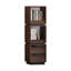 Bibliothèque standard en bois massif Nut-Brown