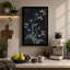 Moonlit Indigo Blooms Botanical - Wrapped Canvas-762307606-762308584
