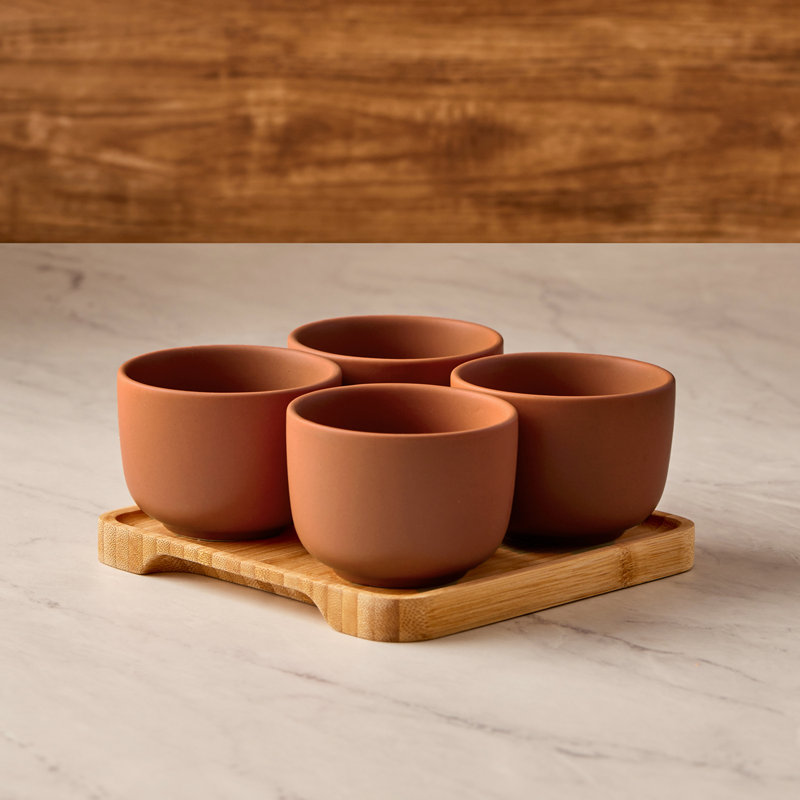 Share Round Bowls, Orange/Brown