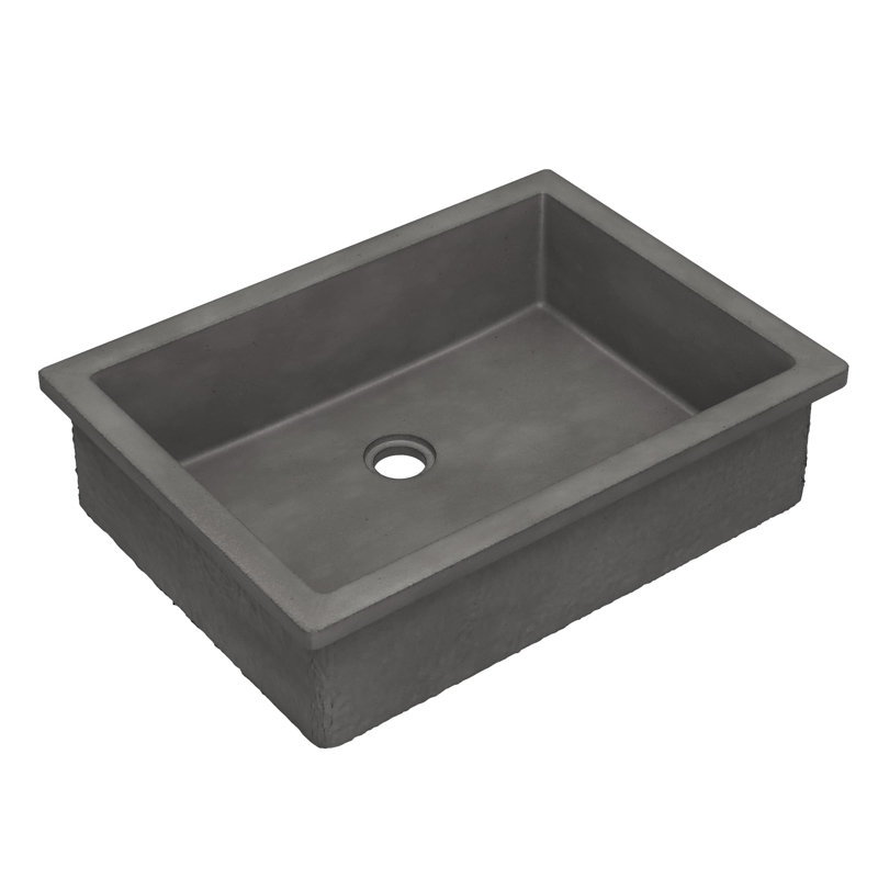 Anacapa 21" Concrete Rectangular Undermount Bathroom Sink, Slate