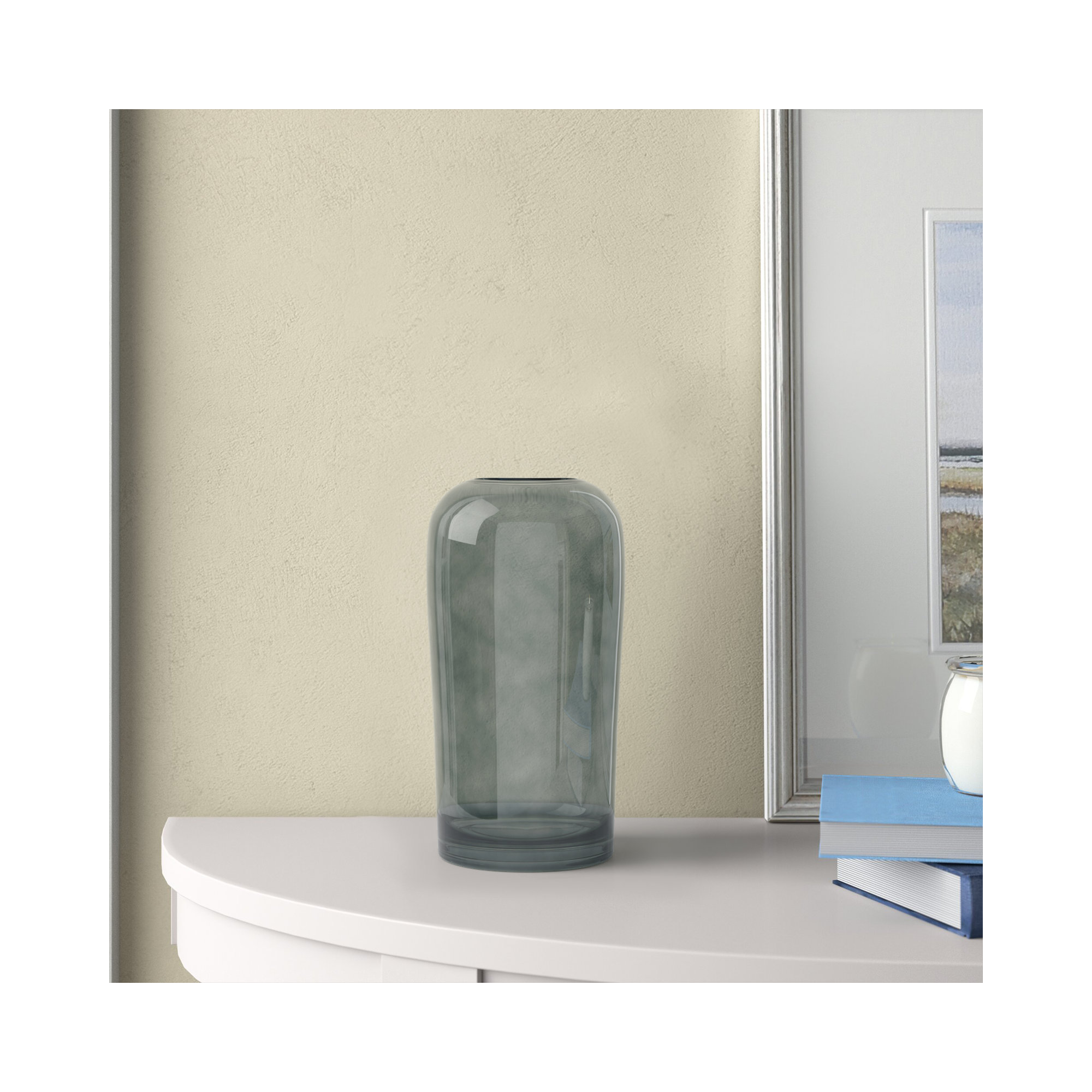 Rupani Glass Table Vase, 10" H x 5.75" W x 5.75" D