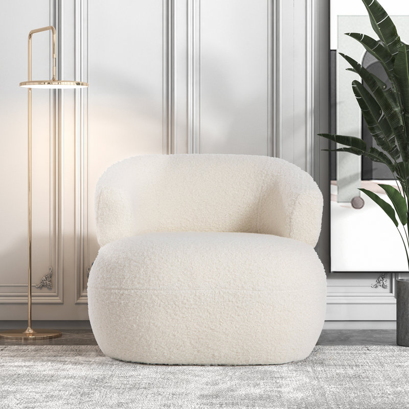 Fauteuil demi-tonneau Laranya, Beige