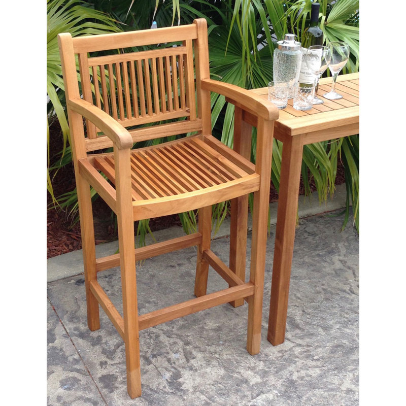 Maldives Outdoor Teak Bar Stool