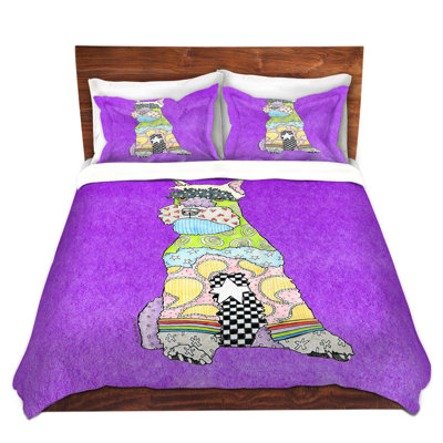 Ensemble de housse de couette schnauzer dog