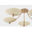 Troy Lighting Wolfe 60 inch wide 5 Light Semi Flush in Patina Brass/Soft Sand