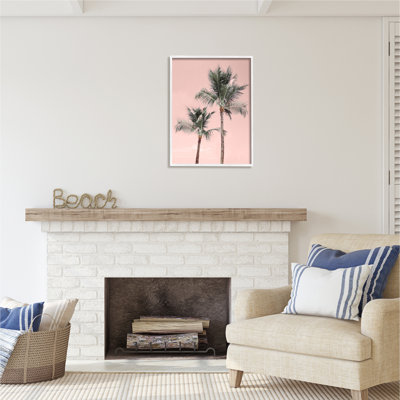 «Stupell Industries Pink Summer Palm Trees», art mural sur toile par Natalie Carpentieri