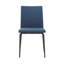 Chaises de salle à manger en tissu et métal bleu Lyon - ensemble de 2