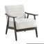 Siège d'appoint à structure en bois gris foncé, revêtement en velours perle, hauteur de l'ensemble de 20,5 po, chaise rembourrée de salon, base solide, structure, mobilier décontracté-63120460