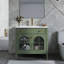 Lavabo de salle de bain 35,6 "Mid-Century avec verre à motif et bande lumineuse à capteur de mouvement-1766141231